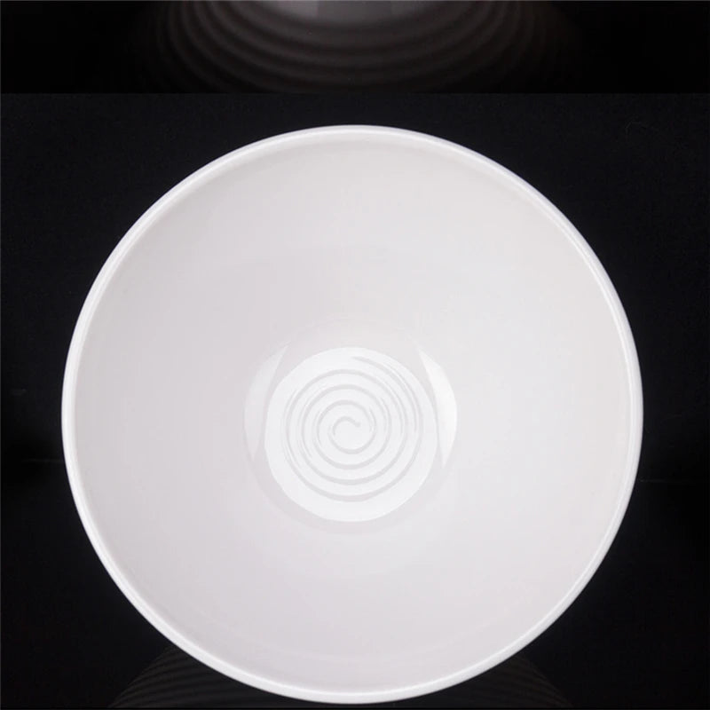 Japanese Hat Shape Bowls. White Melamine Large Ramen Rice Noodle/ Soup Bowl.