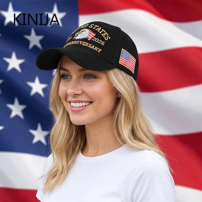 Hot Sale Unisex Baseball Cap for American 250th Anniversary 1776-2026.  Embroidered Hat Cap Eagle Pattern USA Patriotic Hat