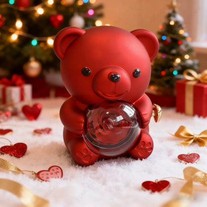 Red Heart Pendant Necklaces With Cute Bear Rose.  Gift Box For Women,  Mothers  Day 2026 Christmas Valentine Wedding Birthday Jewelry