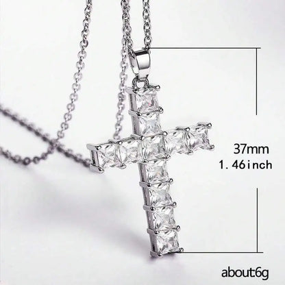 New Fashion Necklaces, Pendants,  Gold / Slver Multi Color Crystal,  Cross representing Jesus.