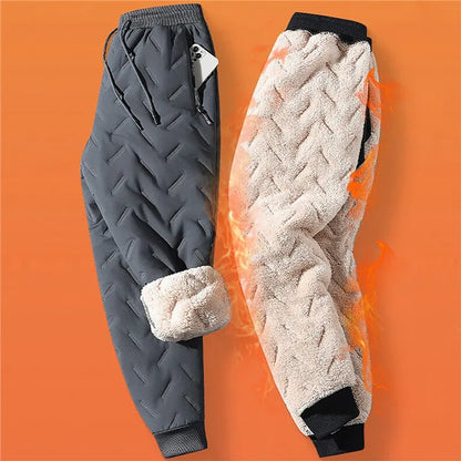 Winter Thickened Womens Long Pants. Very Warm, Solid Color and Straight Pant with Cold Resistance, Drawstring Pant