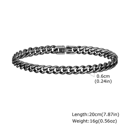 Vintage Chain Bracelets for Men, Boys. Byzantine Stainless Steel Braided Link Wristband,Retro Jewelry for any occasion but PERFECT FATHERS DAY Gift