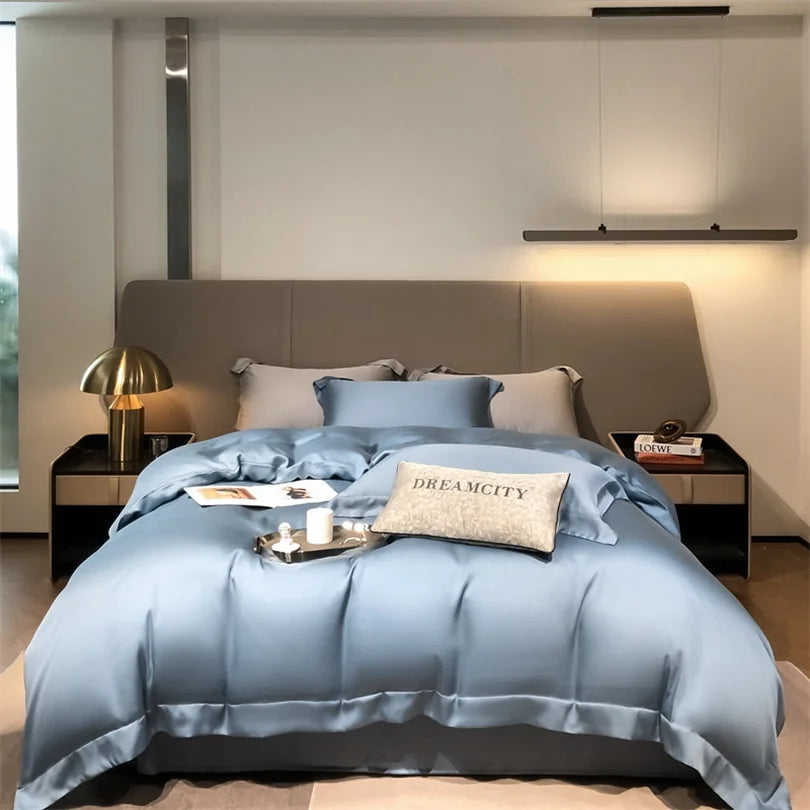 Dreamreal Pure Bamboo Bedding Set for Hotel Home Luxury Organic Bamboo Duvet Cover Fitted Bed Sheet Sets Pillowcase Cooling Soft
