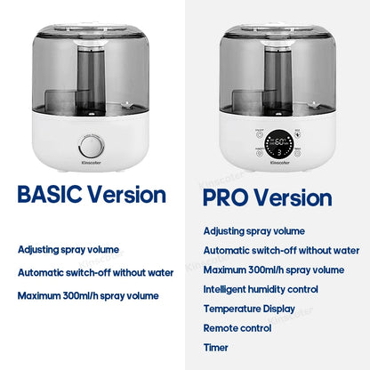3L or 5L ,Professional Air Humidifier with Large Capacity and Aroma Diffuser with 3 levels of mist diffusion.