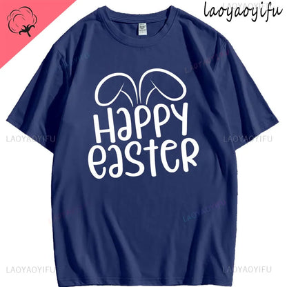 Bunny with Sunglass Unisex Retro Aesthetic T-shirt Funny. Happy Easter Bunny,  Cotton Tshirt, Ears  and Cute Rabbit
