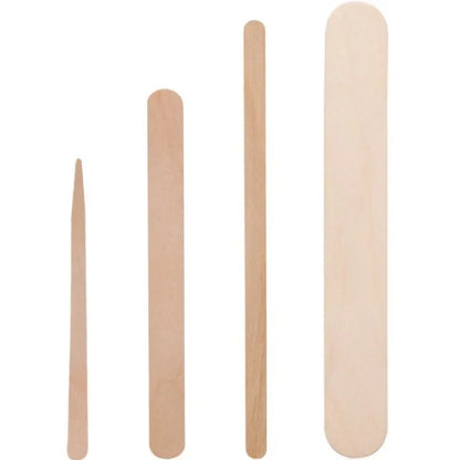 100 Pcs Spatulas Disposable Wood Stick Beauty Spatulas Log Hair Removal Wax Coating and Scraping Tool Beauty Wooden Sticks