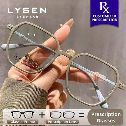 Fashion Square Women's Myopia Blue Light Prevention,  Progressive Glasses, Photochromic, Prescription, Optical Reading Glasses