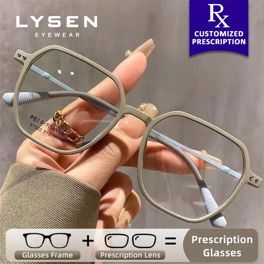 Fashion Square Women's Myopia Blue Light Prevention,  Progressive Glasses, Photochromic, Prescription, Optical Reading Glasses