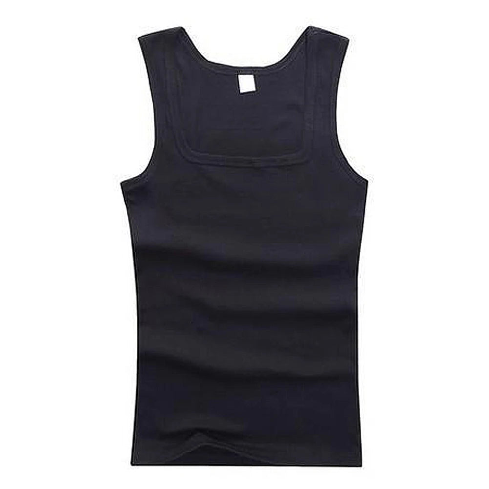 Men's Pure Cotton Tight Vest, Casual Sports Tank Tops,  Sleeveless Basic Tops, Quick Drying Bodybuilding Vest