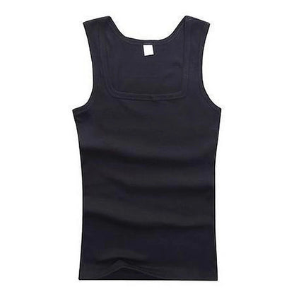 Men's Pure Cotton Tight Vest, Casual Sports Tank Tops,  Sleeveless Basic Tops, Quick Drying Bodybuilding Vest