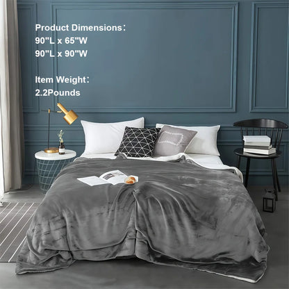 Sherpa /Fleece Bed Blanket, Twin Size. Super Soft,  Fuzzy and Plush Microfiber Couch Throw. Velvet, Double Reversible