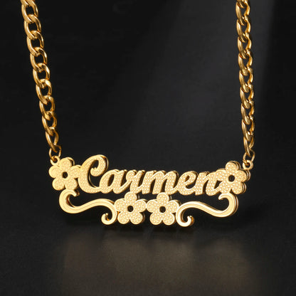 Sipuris Custom Name Necklace For Women Golden Choker Stainless Steel Personalized Corrosion Process Jewelry Wedding Gifts