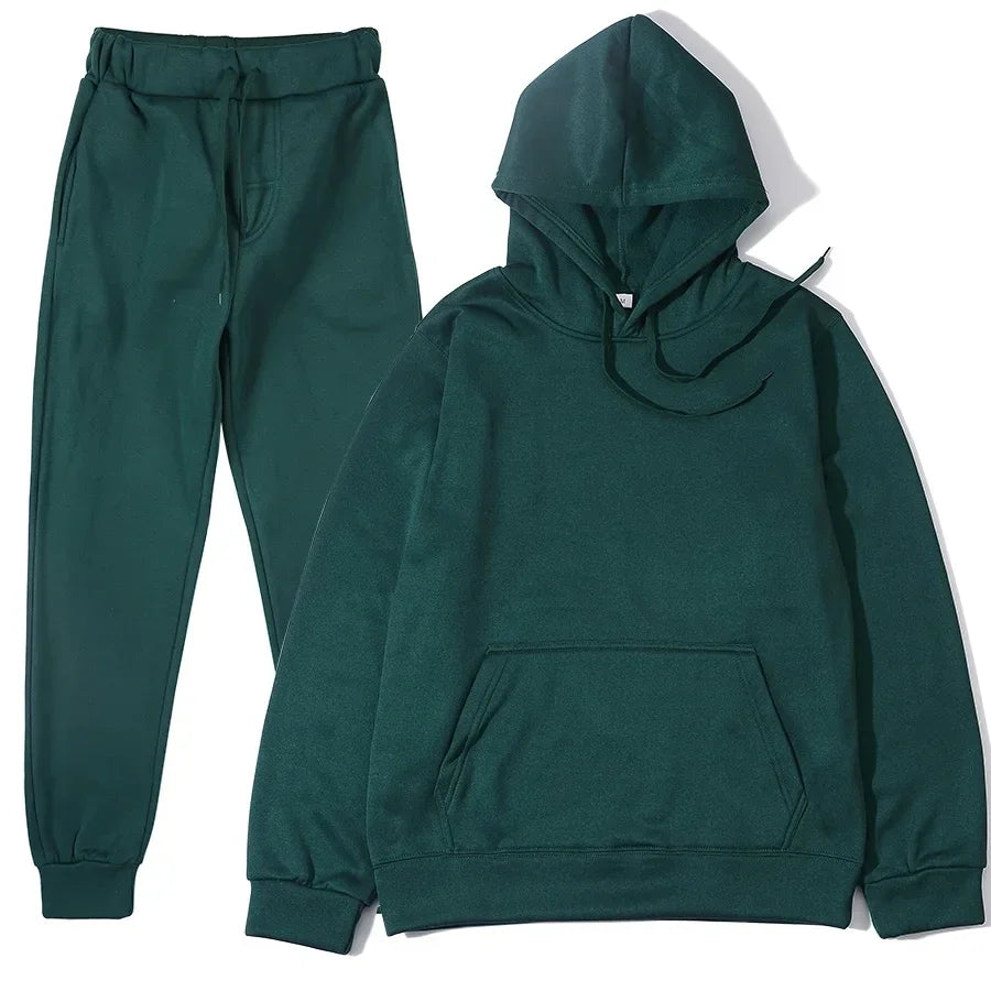Men's Sports Sweat Suit  Fashion Tracksuit,  Womens  Hoodies + Pants,  Two Pieces Sets for  Running, Casual Sweatshirts Sweatpants Men's Clothing