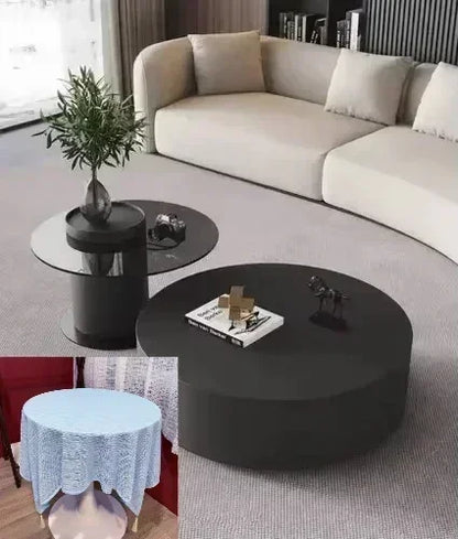 Coffee Table for Living Room Table, Nesting Neatly Round Coffee Tables,  Center Tables Living Room,  Balcony  Room Furniture