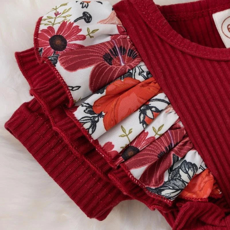 Summer Baby Girl Dress With Bowknot. Striped Jumpsuit, Cotton Dress For Newborn, Floral Clothes for Baby, Crawling Clothes
