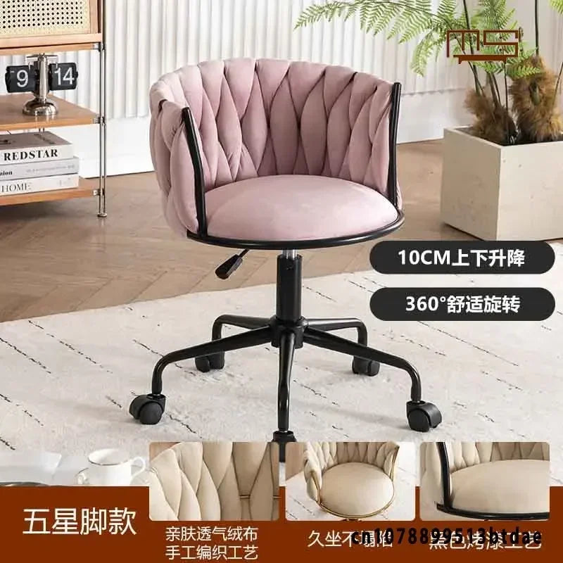Pretty Vanity  Chair for Girls Bedroom,  Makeup Chair,  Girls Bathroom.  ,,Comfortable for Long Periods of Time,, Backrest,  Lift Swivel Chair
