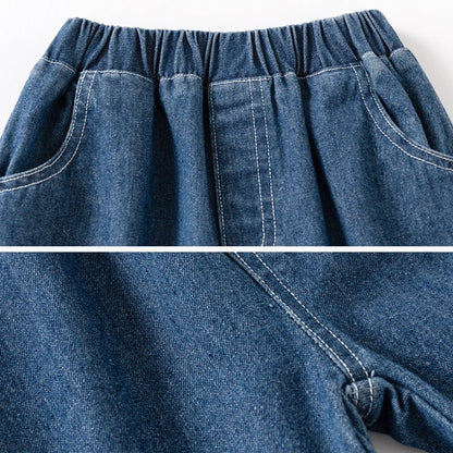 Toddler KIDS Denim Shorts (1 to 2 3 4 5 6 7 Years ) Blue Kids  Jeans / Shorts,  Black Soft Cotton Childrens Short Pants