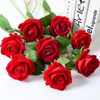 1/5/10/20pcs Roses Artificial Flowers Rose Flower Branch Artificial Red Roses Realistic Fake Rose for ANY SPECIAL OCCASION including PATRIOTIC, Home Decor