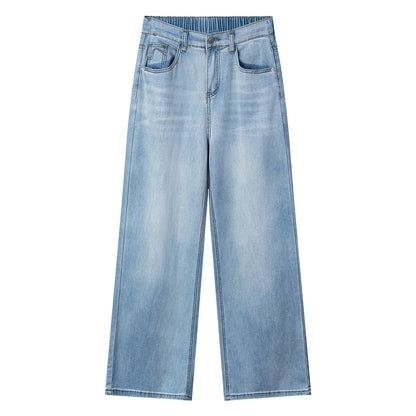 2026 Summer Plus Size Straight Stretch Thin Denim Jeans,  High Elastic Wais,  Slim,  for Casual Pants Curvy Ladies.  Please check sizing charts for US sizing, Not Asian!!!,depending on what your used to>