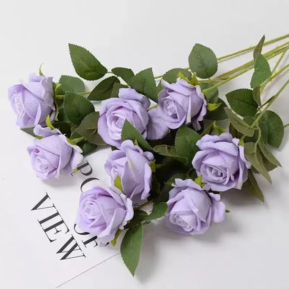 1/5/10/20pcs Roses Artificial Flowers Rose Flower Branch Artificial Red Roses Realistic Fake Rose for ANY SPECIAL OCCASION including PATRIOTIC, Home Decor