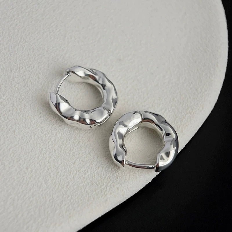 Stainless Steel Gold Color Circle Hoop Earrings for Women Simple Cubic Zircon Double Ring Earring Cartilage Piercing Jewelry