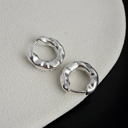 Stainless Steel Gold Color Circle Hoop Earrings for Women Simple Cubic Zircon Double Ring Earring Cartilage Piercing Jewelry