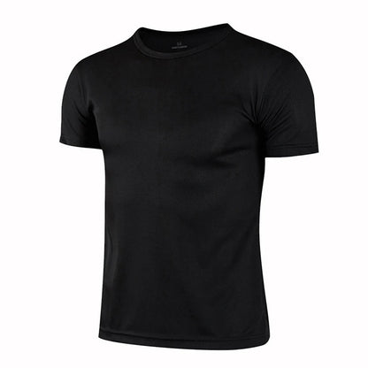 Quick-drying Round Neck Sport T-shirt Gym Jerseys Fitness Shirt Trainer Running T-shirt  for Men,  Breathable Sportswear