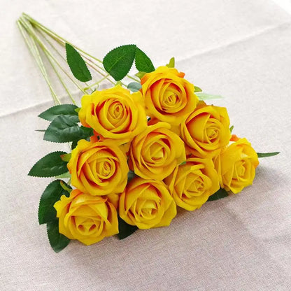 1/5/10/20pcs Roses Artificial Flowers Rose Flower Branch Artificial Red Roses Realistic Fake Rose for ANY SPECIAL OCCASION including PATRIOTIC, Home Decor