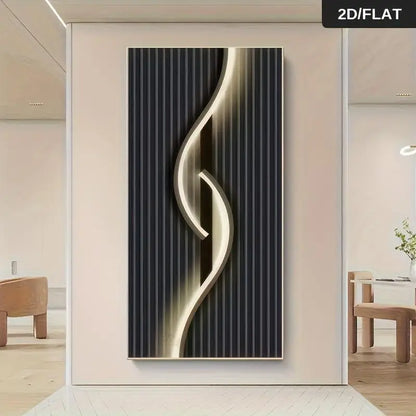 1PC 2D flat frameless modern minimalist style light and shadow decorative painting, suitable for living room, entryway, and hall