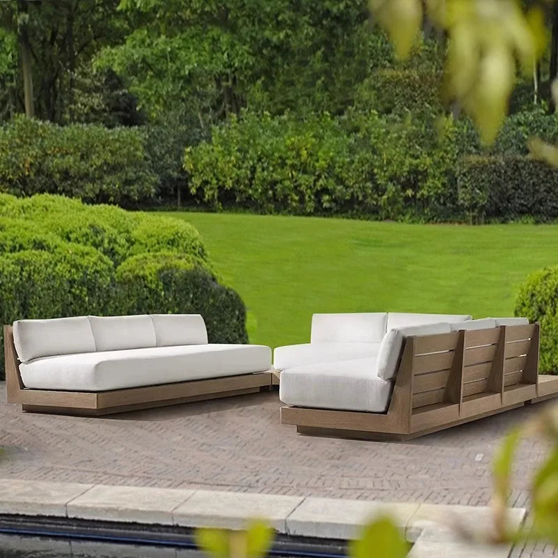 Luxury Modern Teak Furniture Patio Garden High Quality Outdoor Teak Wood U Shaped Sectional Sofa Set.  The COMBINATION Group that  is the least available.  Everything else is more available by numbers so for that COMBINATION