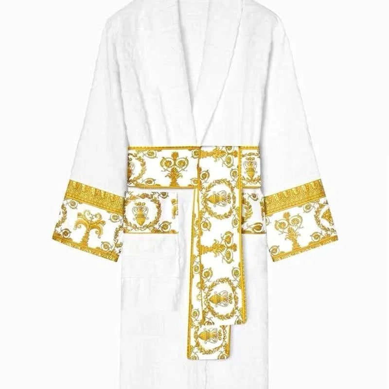 Bathrobe for Men and Women.  Sleepwear, Long Robe,  Cotton Luxury Hotel Style Pajamas, Homewear, Comfortable,  Plush Loungewear