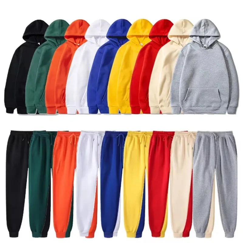 Men's Sports Sweat Suit  Fashion Tracksuit,  Womens  Hoodies + Pants,  Two Pieces Sets for  Running, Casual Sweatshirts Sweatpants Men's Clothing
