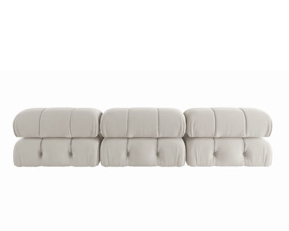 104" Minimalist Modular Sectional Sofas. Modern Velvet Convertible Couches  for 3. Seats 3 in Living Room Sofa Sets.