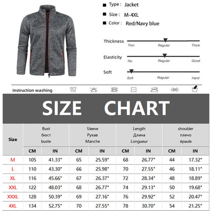 UNISEX  Zipper Jackets Standing Collar Sweatshirt.  Outdoor Streetwear Casual Coat  with  Long Sleeves. Sizes  M-4XL.  a Few choices of color/sizes are low but most are extremely well stocked.  What a great looking dressed-up