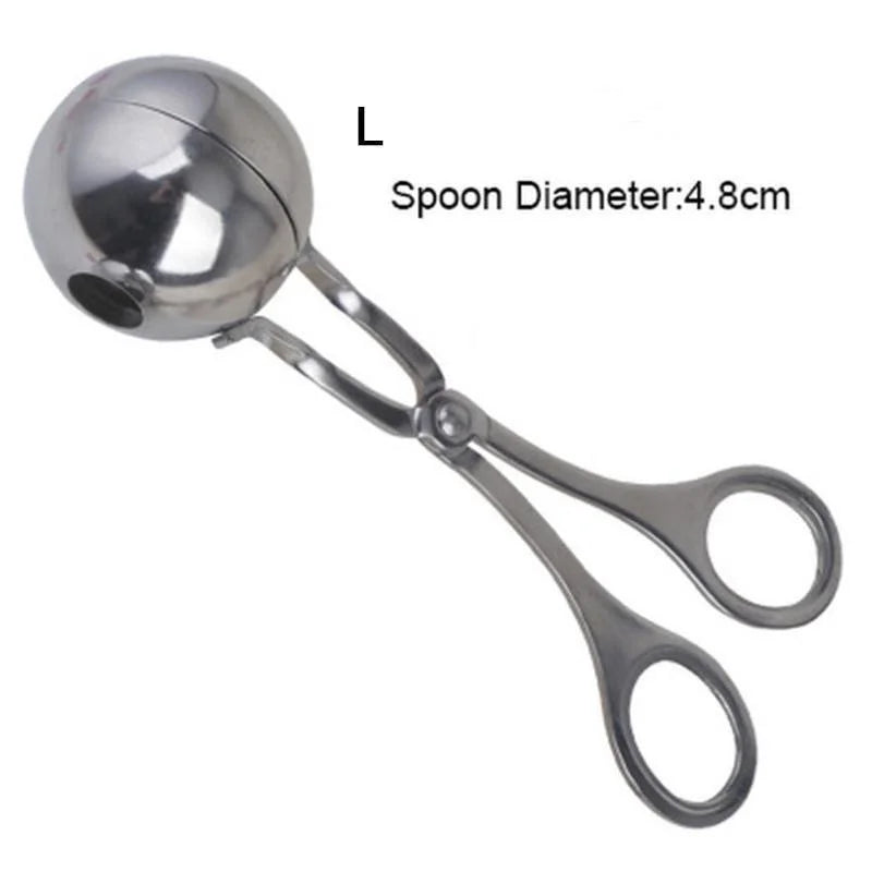 Meat Ball Maker of  Stainless Steel.  Round Rice Ball Shaper,  Spoon Meatball Making Mold,  Non-Stick Kitchen Gadget