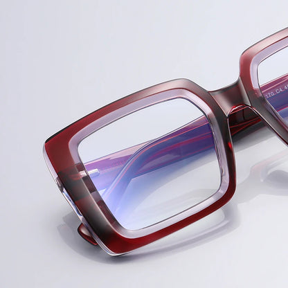 Square, Photochromic,  Blue-Light Blocking, Large Frame Eyeglasses, Reading Glasses Ladies Prescription Myopia Glasses