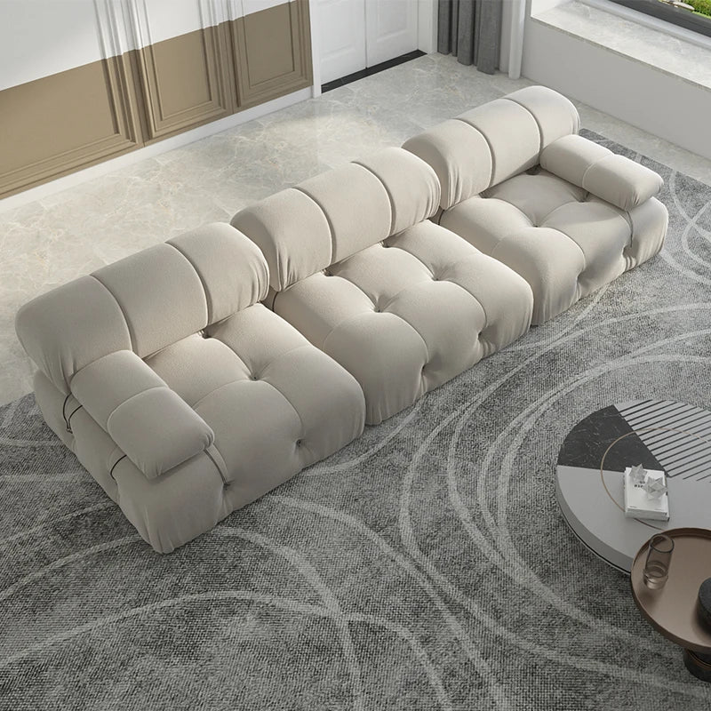 104" Minimalist Modular Sectional Sofas. Modern Velvet Convertible Couches  for 3. Seats 3 in Living Room Sofa Sets.
