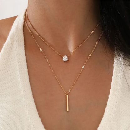 Simple Pearl Beads Chic Exquisite Necklace Gold Color Thin Chain Minimalist Charm Collar Jewelry Women