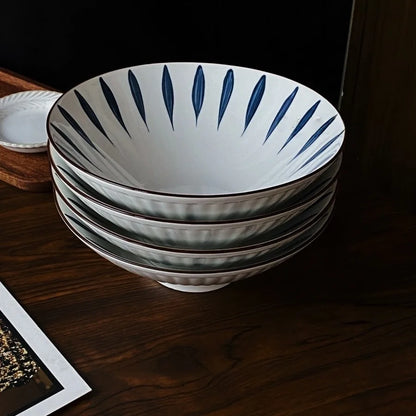 Large Size Hand-Painted Japanese Bowl for Soup,  Ramen, Etc.