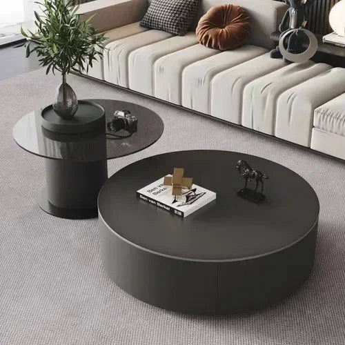 Coffee Table for Living Room Table, Nesting Neatly Round Coffee Tables,  Center Tables Living Room,  Balcony  Room Furniture