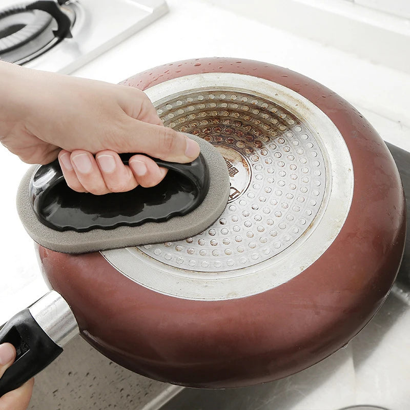 Magic Emery Sponge /Brush.   Wipe,  Eraser,  Cleaner for Kitchen or Bath,  Basement and Garage.Strong Decontamination Cleaning Tools With Handle Household Tools
