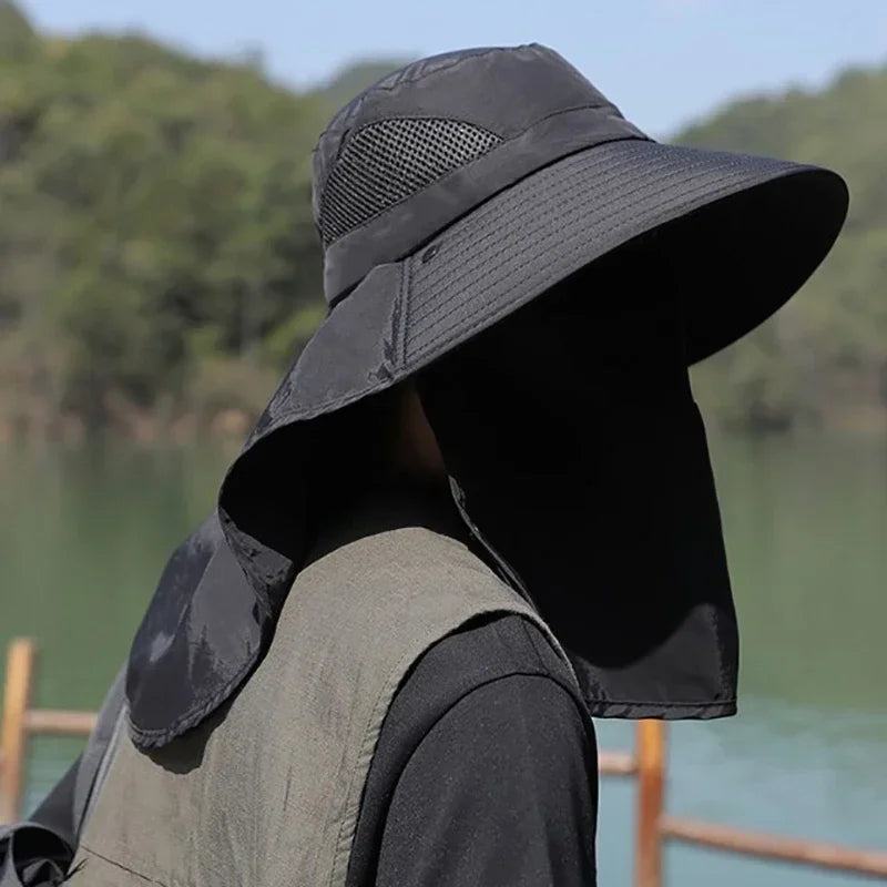 Summer Sun Hats, UV Protection for  Outdoor Hunting,  Fishing Cap For Men /Women Hiking, Camping,  Visor Bucket Hat Neck Flap, Fisherman Hat