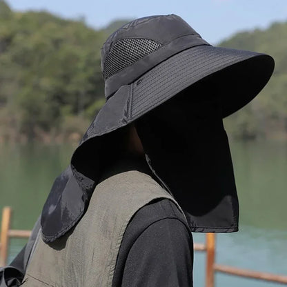 Summer Sun Hats, UV Protection for  Outdoor Hunting,  Fishing Cap For Men /Women Hiking, Camping,  Visor Bucket Hat Neck Flap, Fisherman Hat