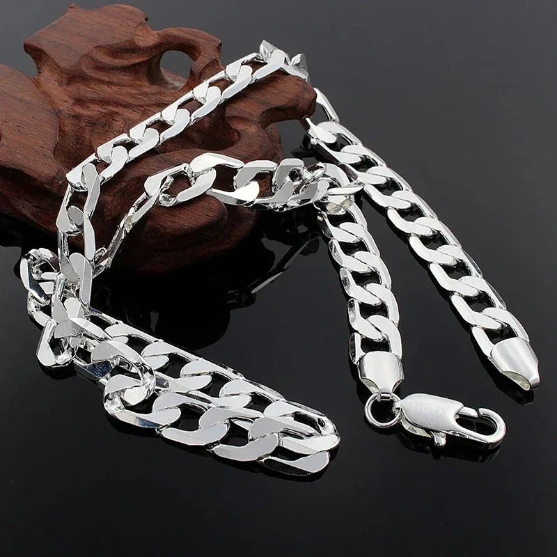 925 Sterling Silver Necklace For Men's  or WOMEN 16/18/20/22/24 Inches Classic 6MM Chain Luxury Jewelry . Perfect for MOTHERS DAY and/Or FATHERS DAY