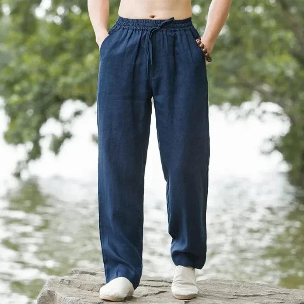 Men's Beach Pants,  Joggers, Cotton /Linen Sweatpants,  Casual Pants,  Vacation, Loose Spring/Summer,  sizes  Long,  M-4XL