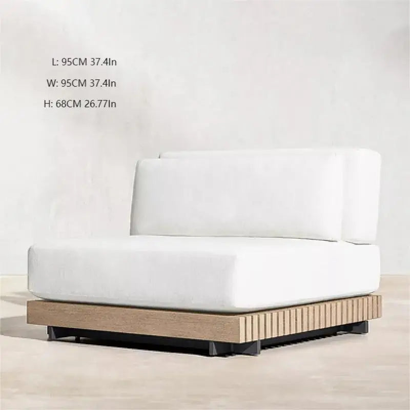 Modern Luxury Outdoor Garden Patio Furniture Teak Sofa Set Teak Outdoor Furniture.   Several arrangements and Furniture pieces to pick from.