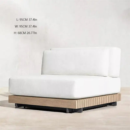 Modern Luxury Outdoor Garden Patio Furniture Teak Sofa Set Teak Outdoor Furniture.   Several arrangements and Furniture pieces to pick from.