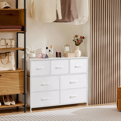 Wardrobes For Bedroom With 5/7/10 White Lover Fabric Drawers, Chest Wardrobe Closet For Storage Cabinet, Bedroom  Furniture