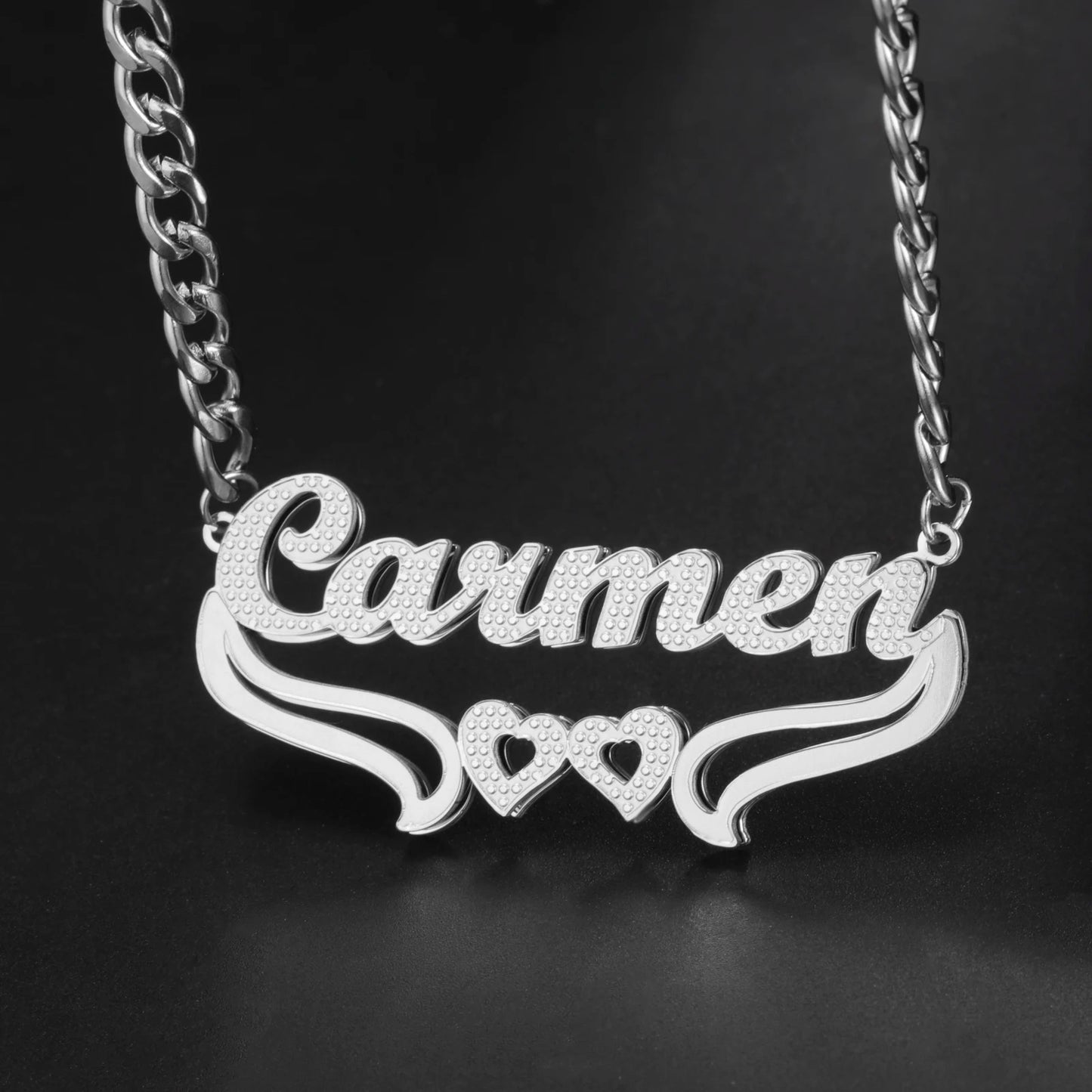 Sipuris Custom Name Necklace For Women Golden Choker Stainless Steel Personalized Corrosion Process Jewelry Wedding Gifts