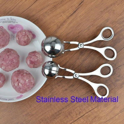 Meat Ball Maker of  Stainless Steel.  Round Rice Ball Shaper,  Spoon Meatball Making Mold,  Non-Stick Kitchen Gadget